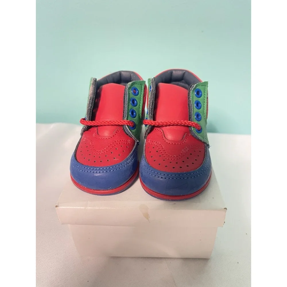 VTG Shoes By Lindemann Multi Color‎ Size 2D Infant Genuine, Leather Upper New